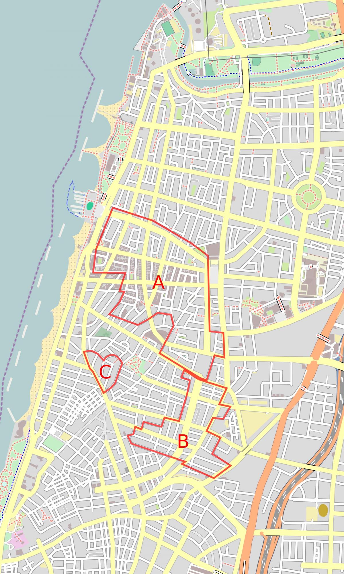 karta Bijeli grad Tel Aviv