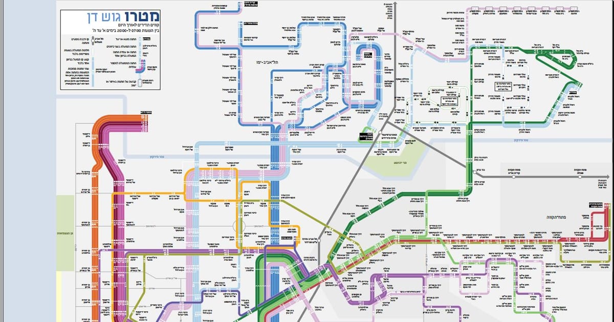 autobusna karta u Tel Avivu