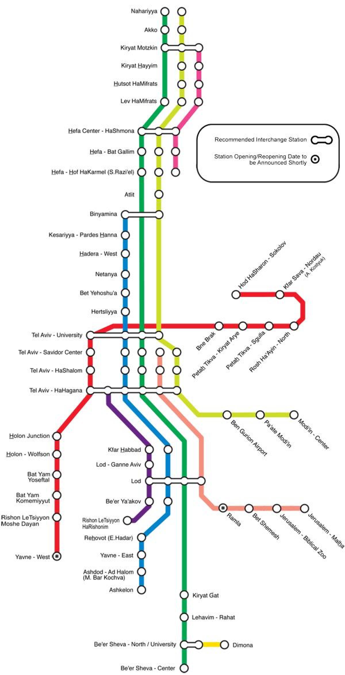 Tel Aviv željeznički kolodvor karti